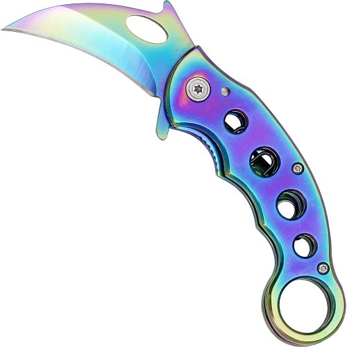 Carambit Pocket Knife Rainbow