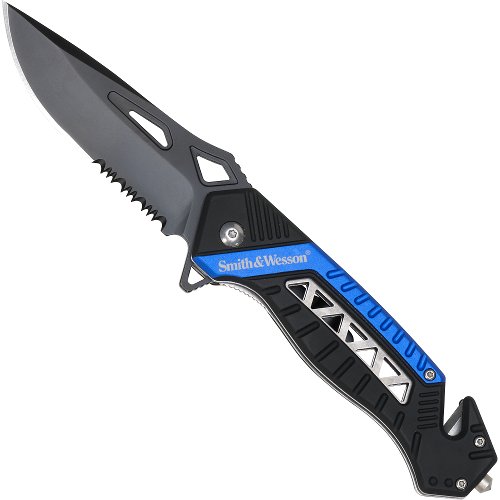 Smith & Wesson Rescue Pocket Knife Blue