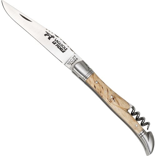 Laguiole Pocket Knife Beech Wood Corkscrew