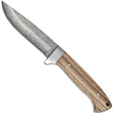 Damascus Knife Zebrano Wood
