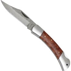 Damascus Pocket Knife Root Wood