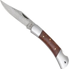 Damascus Pocket Knife Root Wood