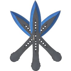 Throwing Knife Set blue tip (3-Parted)